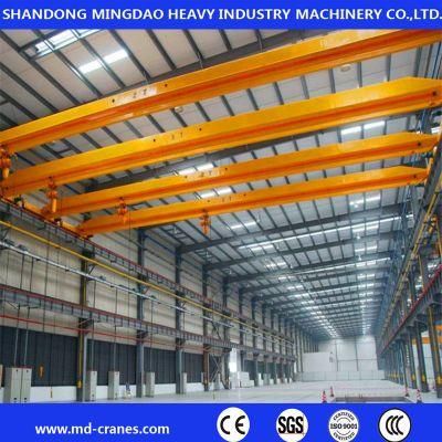 Electric Driven Steel Factory Workshop Warehouses Use Single Girder Overhead Bridge Crane 10 Ton