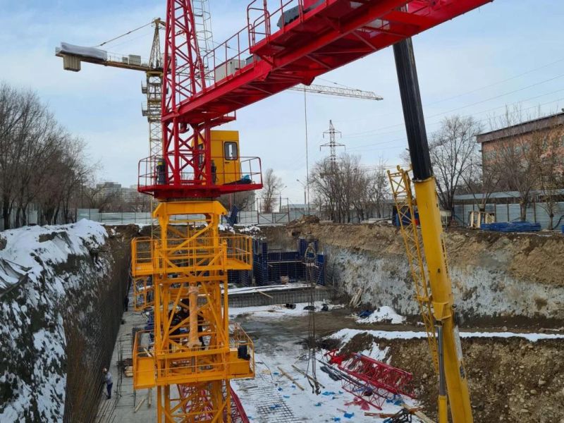 6 Ton Tower Crane Syt80 for Sale with Power Cable