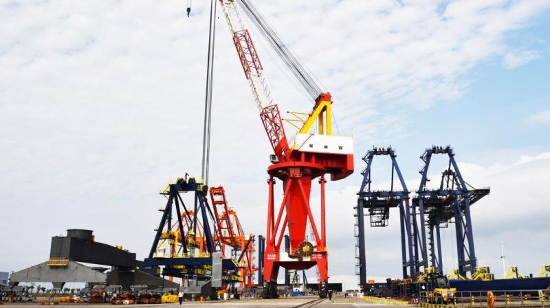 Famous Brand 80ton Swtc80 Heavy Portal Slewing Crane