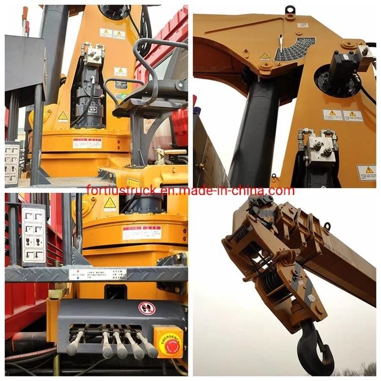 Sinotruk HOWO 4X2 6X4 Chassis Cargo Camion Truck Mounted Intelligent Remotely Control Folding Crane Hoist Knuckle Hydraulic Boom 10ton for Sale