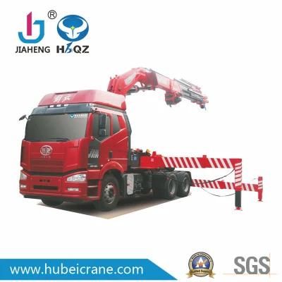 HBQZ cargo truck Dongfeng for 38 ton knuckle boom crane SQ760ZB6