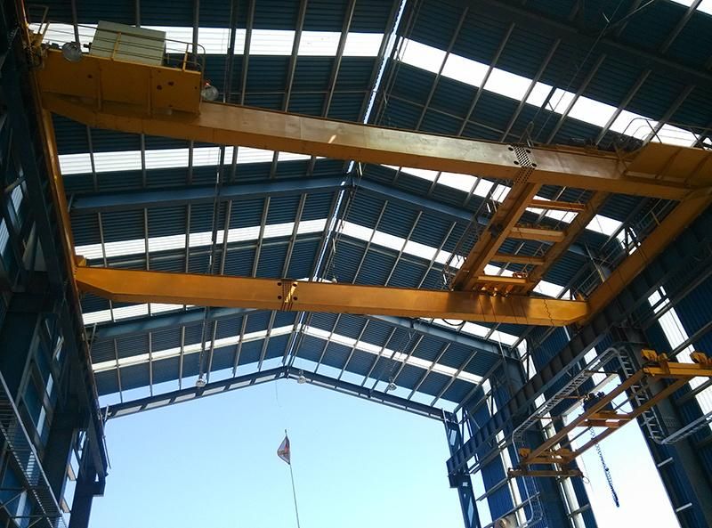 European Standard Double Girder Overhead Crane with Trolley Hoist and Open Winch Hoist