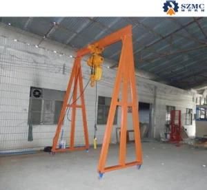 500kg Indoor Workshop Mini Small Portable Mobile Gantry Crane for Sale