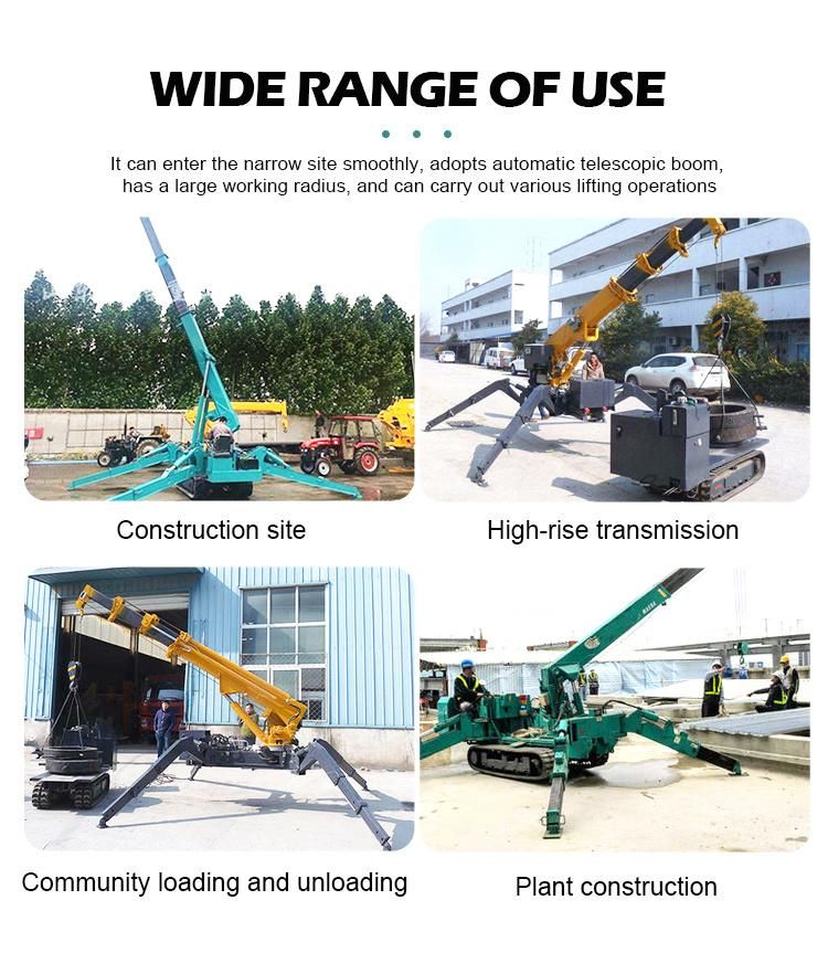 Hydraulic Small Telescopic Spider Cranes with Basket