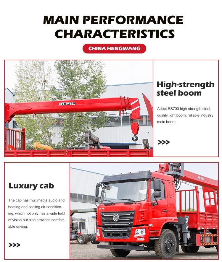 Hydraulic Boom 8 Tons Mobile Cranes Pick-up Truck Crane