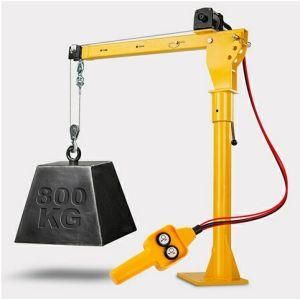 500kg/1000kg/1000lbs Folding Boom Pickup Truck Davit Cranes with Winch