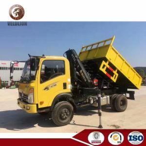 Sinotruk 3.2t Folding Arm Crane Truck with Self Tipper Fuction Good Price