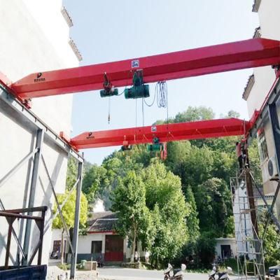 Dy Frequency Conversion Single Girder Overhead Bridge Crane 1 Ton