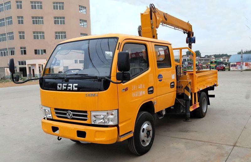 Dongfeng 4X2 90HP 3.2 Ton Mini Truck Mounted Crane