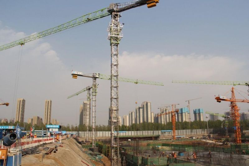 W6017-8/10 Construction Equipment High Lifting Speed Flat-Top/Top-Less Tower Crane