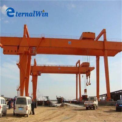 Customized Design 20 Ton 30 Ton 60 Ton Double Girder Gantry Crane with Mobile Trolley 5 Ton 10 Ton 20 Ton Rail Mounted Gantry Crane Price