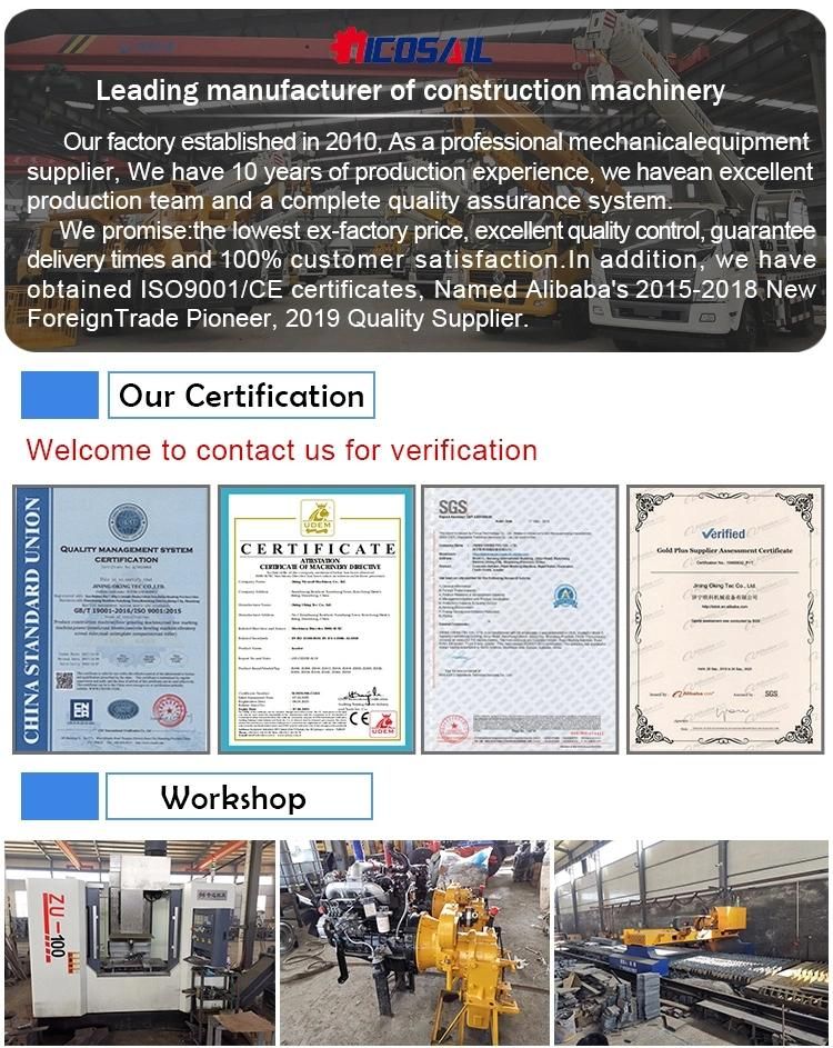 Construction Pickup Crane Hydraulic Mobile Truck Mounted Cranes Machine