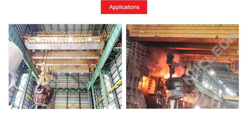 Steel Smelting Shop Use High Reliable Double Girder Eot Charging Crane