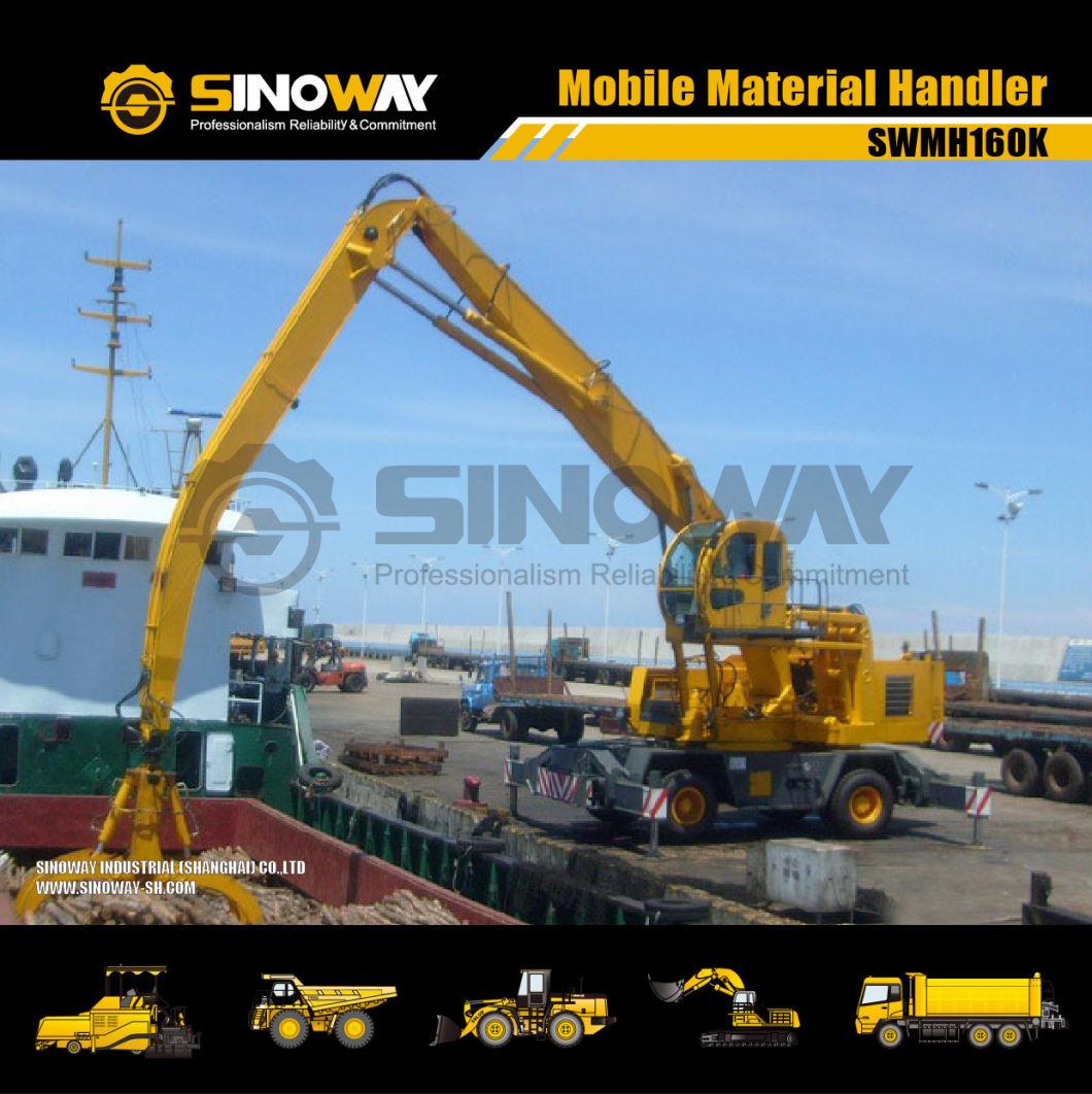 16ton Material Handler Excavator with Timber Grab and Bulk Material Grab