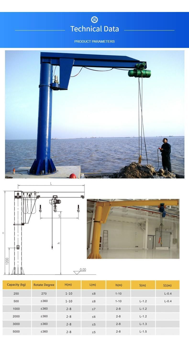 Fixed Pillar Slewing Jib Crane (LYFOOCRANE)