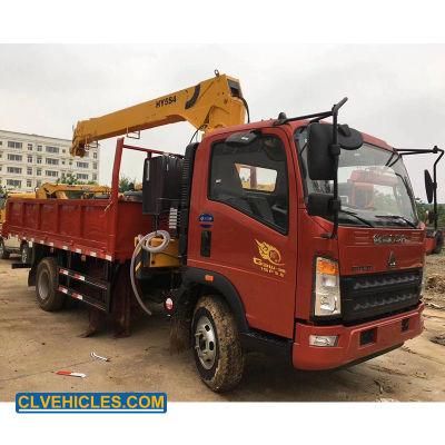 HOWO 5 Ton Straight Boom Truck Lorry Crane