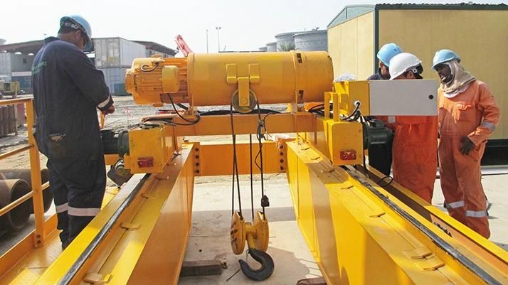 Double Girder Eot Travelling Bridge Overhead Crane, Open Winch Crane