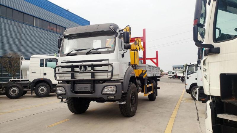 Beijing Benz Truck Cranefolding Boom Crane 8t 10t 12t 4X2 Heavy Duty Truck Mounted Crane Mobile Crane Lorry-Mounted Crane Truck