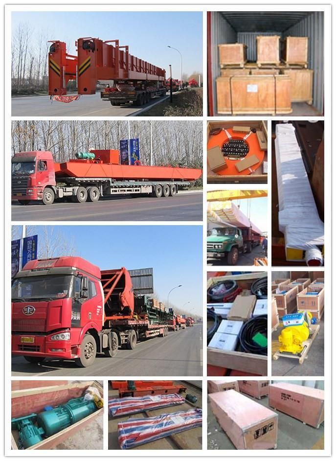 Double Girder Mobile Container Gantry Crane and Goliath Crane 12 Ton with Ground Beam Travelling