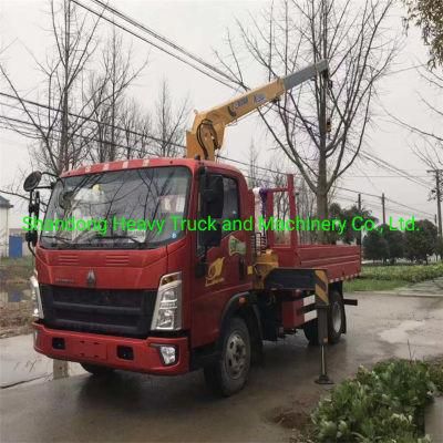 Sinotruk HOWO Light Cargo Truck with 2 Ton Crane