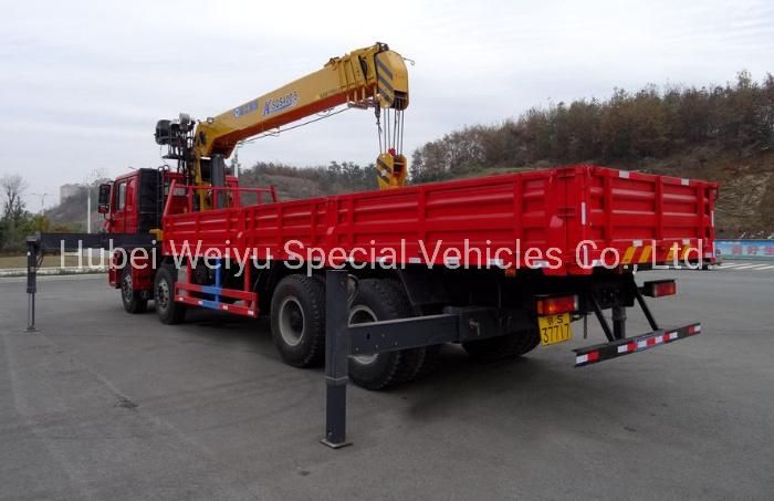 China Shacman 14ton 16ton Construction Service Truck Crane with Hydraulic Telescopic Booms on Sale