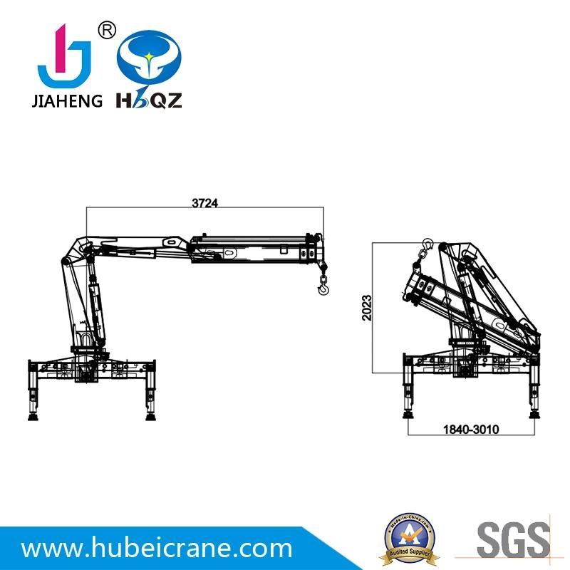 China Factory HBQZ 3.2t Mini Knuckle Boom Crane with Dongfeng Truck (SQ80ZB2)