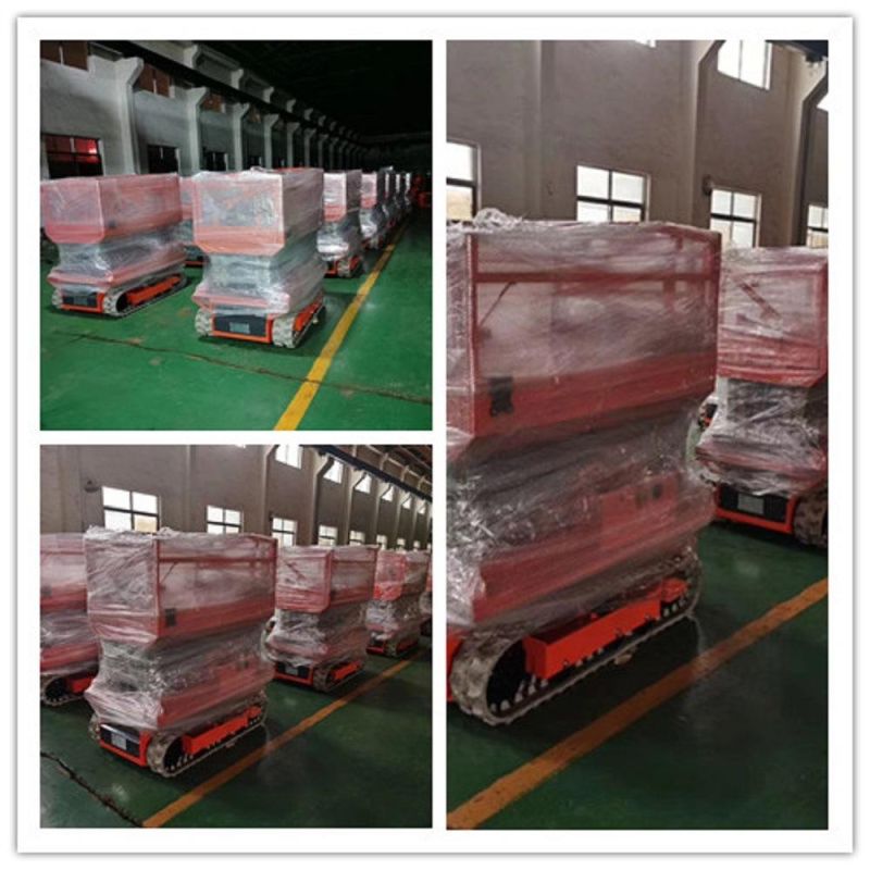 350 1000 Kg Mobile Folded Double Scissor Hydraulic Lift Table Semi Electric Platform