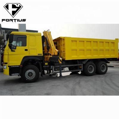 Sinotruk HOWO 6X4 336HP 371HP 40t Load Dump Tipper Truck Mounted Knuckle Boom Crane 5-10t Hot Sale