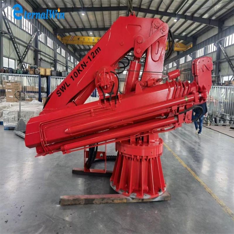 Offshore Telescopic 360 Rotation Slewing Boom Marine Crane for Ship