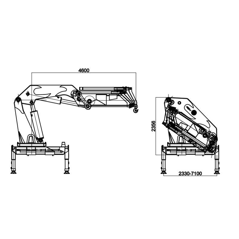 HBQZ 20 Ton Cargo Crane Knuckle Boom Truck Crane (SQ400ZB4)