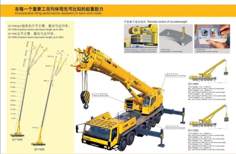 130t 130 Ton Qay130 Truck Crane All Terrain Crane