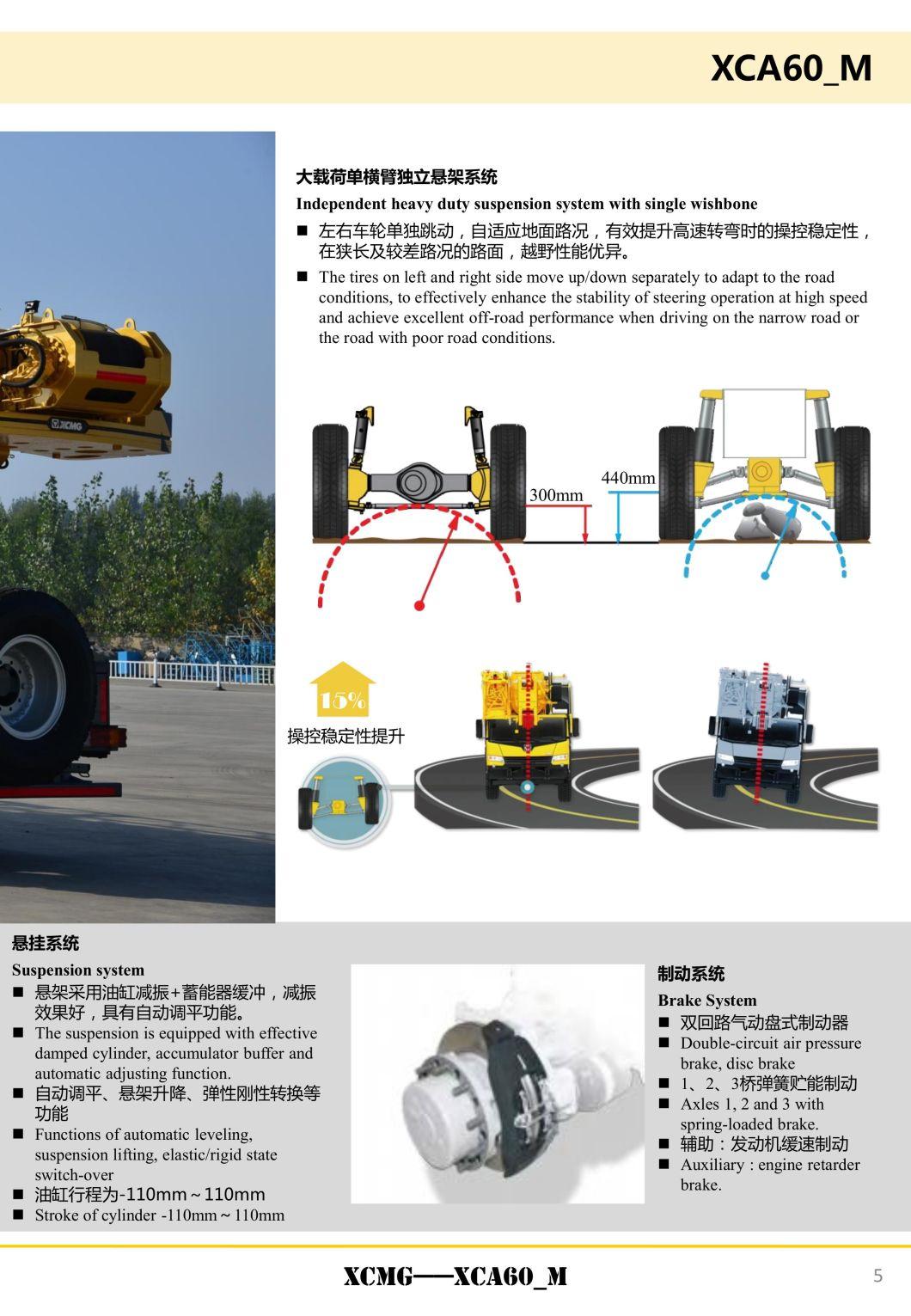 XCMG Official 60ton All Terrain Crane XCA60