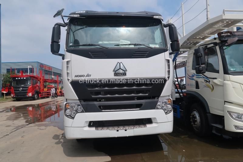 HOWO A7 Model 8X4 Flat Bed Truck Mounted Crane