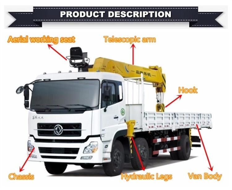 Dongfeng Cummi-Ns 190HP Engine 5ton 6ton Mobile Crane Truck for Log Telegraph Pole Transportation