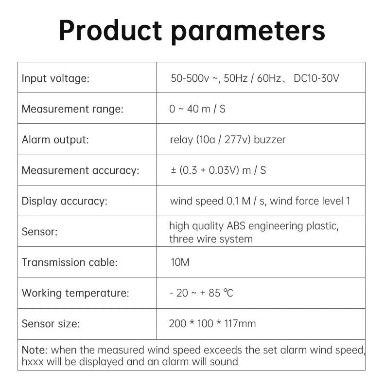 Intelligent Digital Anemometer /Tower Wind Speed Alarm Sensor Intelligent Digital/Gantry Crane Dedicated Anemometer