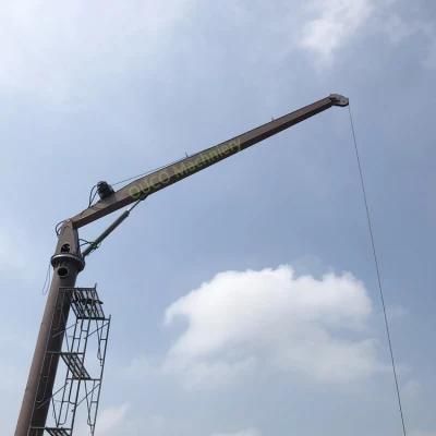 1t Small Lifting Marine Fixed Boom Crane Used on Pool