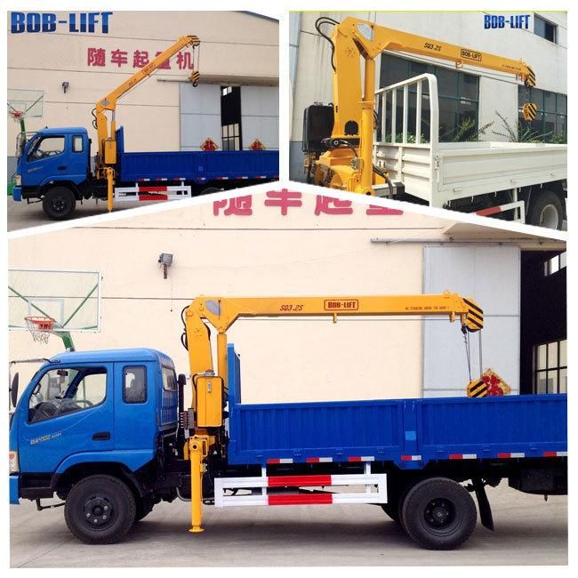 Small Truck Mounted Cranes Straight Arms Hydraulic Control