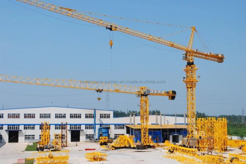 Suntec New Qtz Series Construction Tower Crane Qtz125 Maximum Lifting Capacity 10 Tons Jib 65 Meters