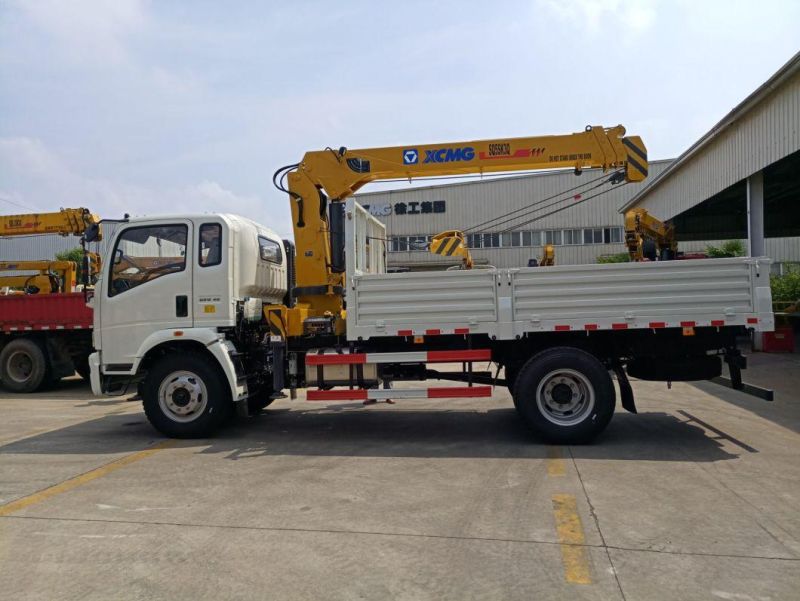 Sinotruk HOWO 4X2 6X4 8X4 3.2t 5t 6.3t 10t 12t Telescopic Folded Hiab Mounted Crane Construction Equipment Crane Mounted Truck