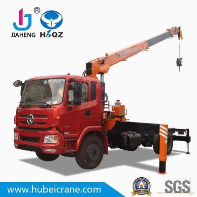 made in China HBQZ SQ10S4 construction telescopic boom cargo truck crane 10 ton building material remote lift
