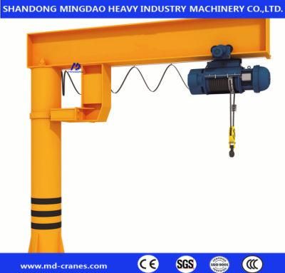 Manual Type Small Lift Capacity Jib Cantilever Crane with Steel Wire Rope Electric Hoist
