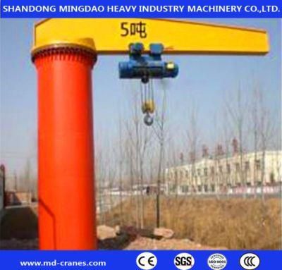 1 T 2t 5t 10t Free Standing Column Pillar Automotive 360 Degree Rotate Electric Hoist Chain Hoist Jib Crane Factory