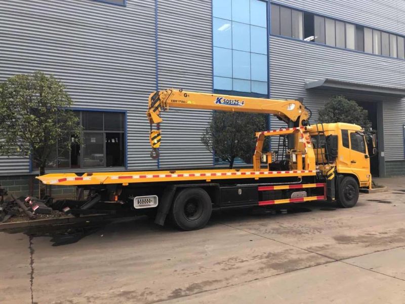 4*2 Dongfeng Truck with 8 Ton Knuckle Crane Truck