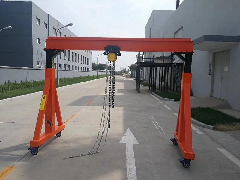 Manual Portal Crane with Electric Chain Hoist Lifting Crane