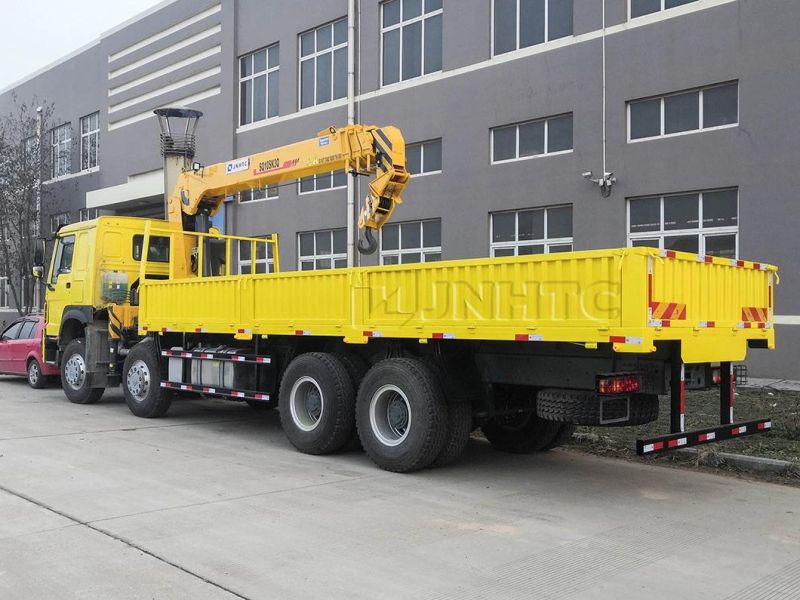 2022 Factory on Sale Sinotruk HOWO 8X4 371HP Cargo Mounted with Hydraulic Straight Boom Crane Truck