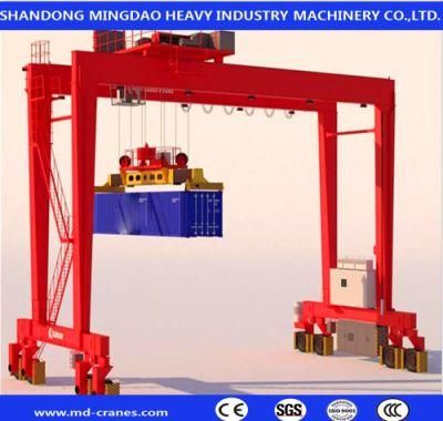 Mu 50 Ton 100 Ton 200 Ton Double Girder Container Yard Gantry Crane Container Lifting Machine Supplier