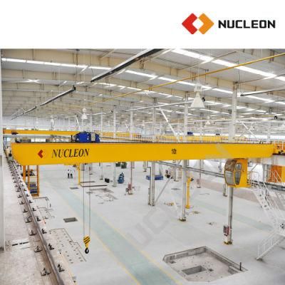 Nucleon 15t Electrtic Trolley Double Girder Eot Crane for Steel Sheets Workshop