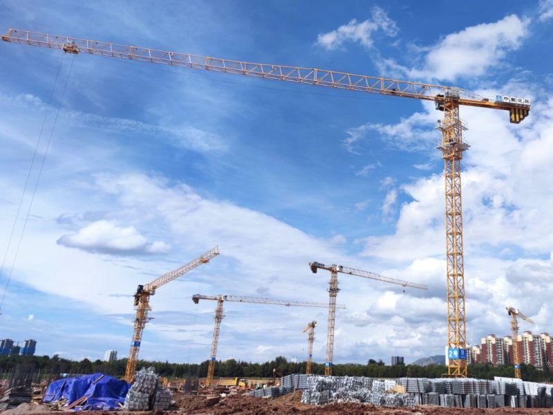 ZOOMLION WA6013-8A/F Construction Machinery 8t Flat-Top / Luffing Jib / Hammer Head Tower Crane