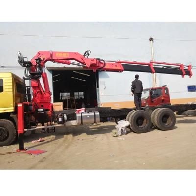 12 Ton Hydraulic Knuckle Boom Self Loader Truck Mounted Crane