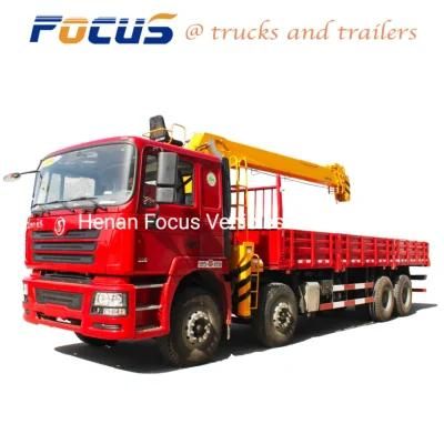 20 Ton Truck with Rear Mounted Crane Outriggers and Parts with 4 Legs Telescopic Boom